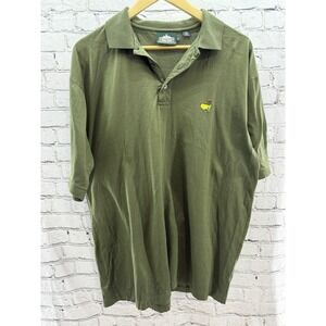 The Masters Vintage Clubhouse Collection Short Sleeve Polo Men's L Green‎